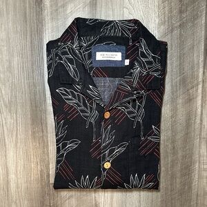 Ace Rivington Double Gauze Night Palms Camp Shirt Short Sleeve Button - Small